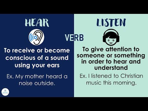 HEAR VS. LISTEN | Vocabulary Development | ELC