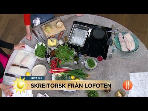 Sandra Mastio lagar skreitorsk från Lofoten - Nyhetsmorgon (TV4)