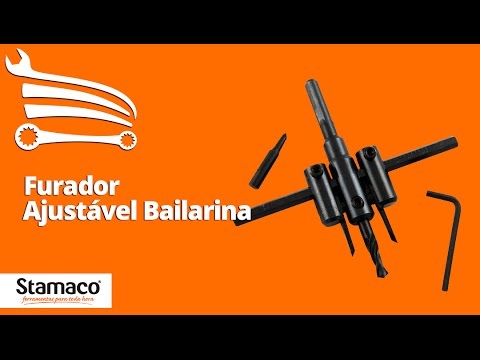 Furador Ajustável Bailarina de 30 a 120 mm - Video