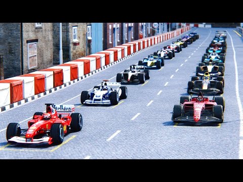 F1 2022 Cars vs F1 2004 Cars at Highlands GP (4K 60 FPS)