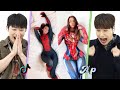 They can't take their eyes off the monitor ‘Spider girl’ challenge review by handsome Koreans ｜asopo