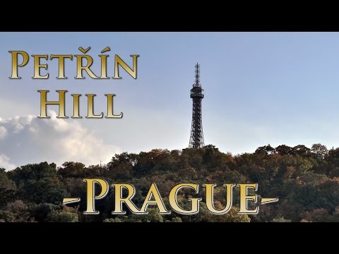 Petřín Hill and lookout tower in Prague, Czech Republic.