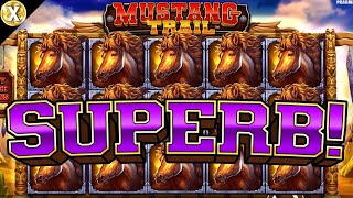 Big Win on Mustang Trail slot Huge $12,500 high stake bonus buys compilation Video Video