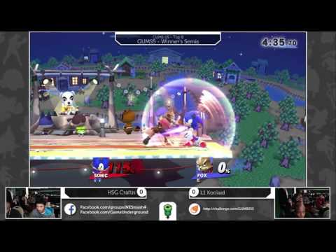 GUMS05 Singles (Winner's Semis) - L1 Koolaid (Fox) vs HSG Craftis (Sonic) Part 1