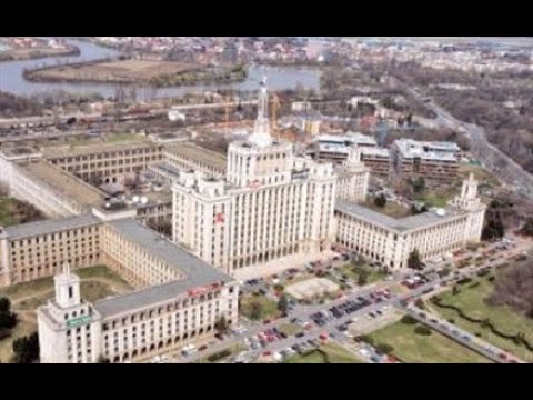 Romexpo si Casa Presei Libere - perspective aeriene. Parrot Anafi.