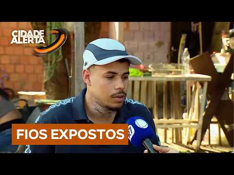 Motoboy é ferido por fios de telefonia expostos em Novo Gama (GO) | Cidade Alerta DF