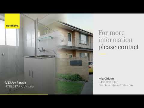 4/13 Joy Parade, Noble Park, VIC 3174, 2房, 1浴, Apartment
