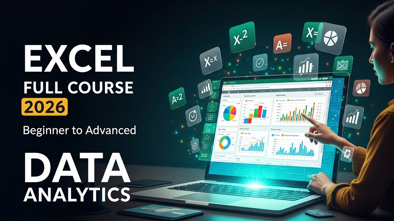 Excel Full Course 2026 | Beginner to Advanced Excel with Data Analytics | Excel Data Analytics