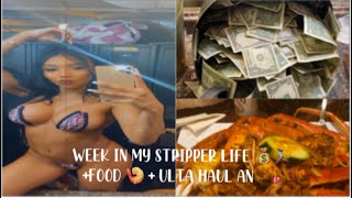 WEEKLY VLOG : come to work with me as a stripper + Mariscos,makeup haul & money count 💰