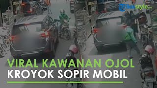 Viral Aksi Pengeroyokan Ojol terhadap Pengemudi Mobil, Bermula saat Berpapasan di Jalan Sempit