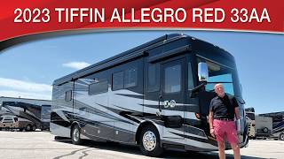 A preview image of the linked video showcasing 2023 Tiffin Allegro Red 33AA