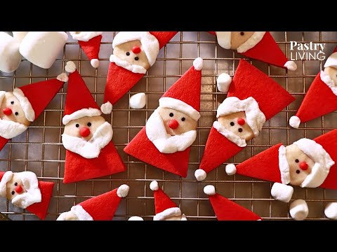 Make Adorable Santa Cookies in EASY Steps! 🎅🏼 (Buttery Shortbread Cookies) - Christmas Treats