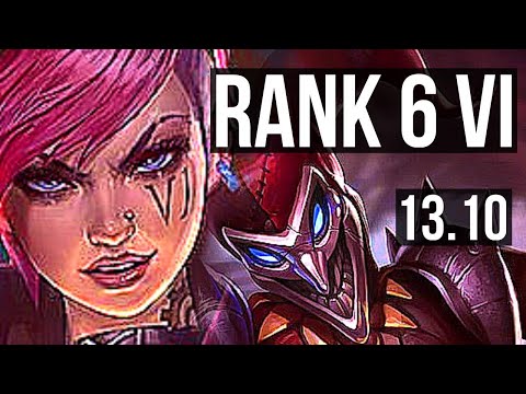 VI vs SHACO (JNG) | 17/2/12, Rank 6 Vi, Legendary, 300+ games | TR Challenger | 13.10