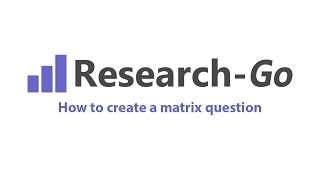 How to create a matrix question