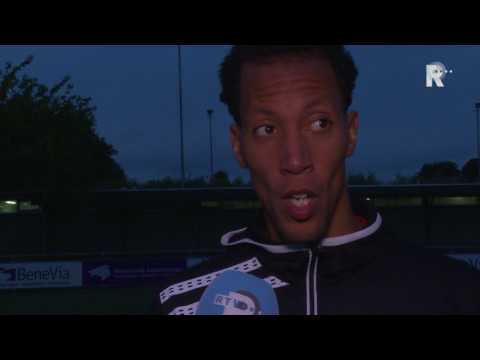 Ryan Koolwijk na het gewonnen oefenduel met Heinenoord