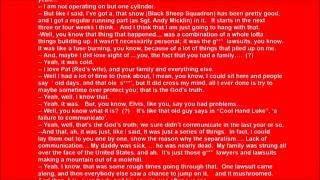 1/ 8 Transcribed Elvis Phone Call with Red West Oct 1976