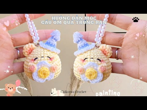 Móc Khóa Gấu Ôm Trứng Rán