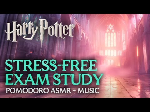 4h Hogwarts Exam ASMR to Focus & Relax ✏️🏰 Harry Potter Pomodoro, Productivity Study Session Timer