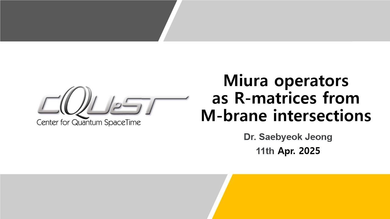 Miura operators as R-matrices from M-brane intersections