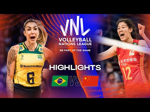 🇧🇷 BRA vs. 🇨🇳 CHN - Highlights Quarter Finals | Women's VNL 2023