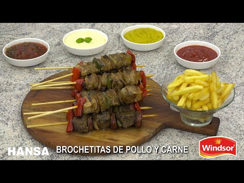 Como Preparar Brochetas de Carne y Pollo