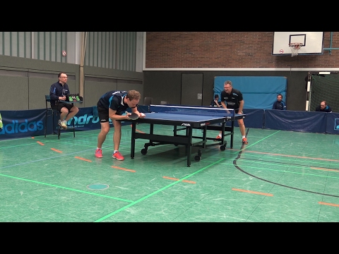 TT-VL (2-1) Angriff vs Abwehr: Andreas Grothe - Jakob Eberhardt | Tischtennis 28.01.2017