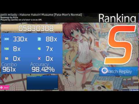 petit milady - Hakone Hakoiri Musume [Normal] (Osu! replay)