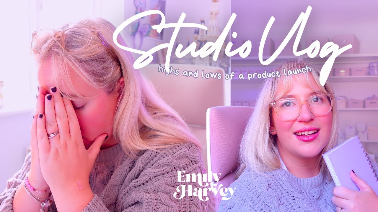 STUDIO VLOG 💜 The Real Highs & Lows of a Product Launch | Emily Harvey Art