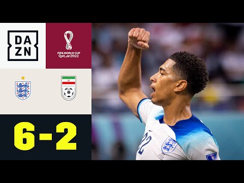 Bellingham und Co. lassen dem Iran zum Auftakt keine Chance: England - Iran 6:2 | WM 2022 | DAZN