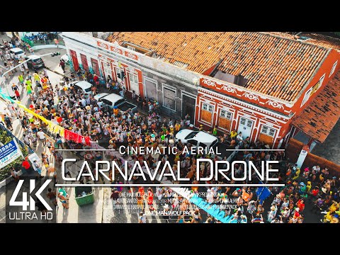 【4K】🇧🇷🎉 Carnaval do Brasil from Above 🔥 Carnival Drone Footage Olinda BRAZIL 🔥Cinematic Aerial™ Film