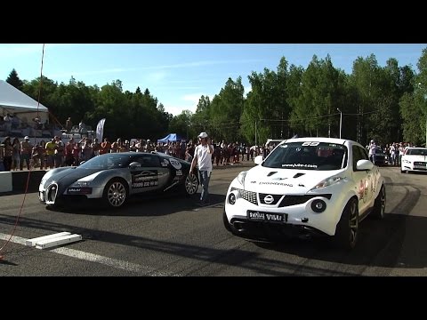 Bugatti Veyron VS Nissan Juke R Russian Drag Race