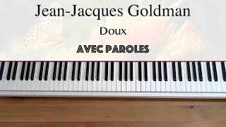 Jean-Jacques Goldman - Doux (avec paroles) - Piano