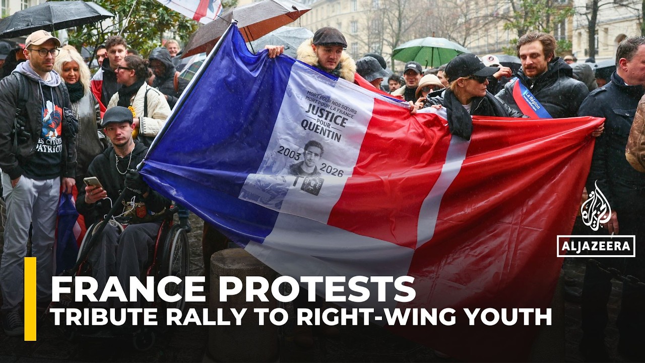 Tribute rally in Paris for 23-year-old far-right activist fatally beaten in Lyon