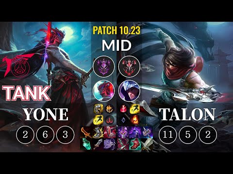 TLN Tank Yone vs Talon Mid - KR Patch 10.23