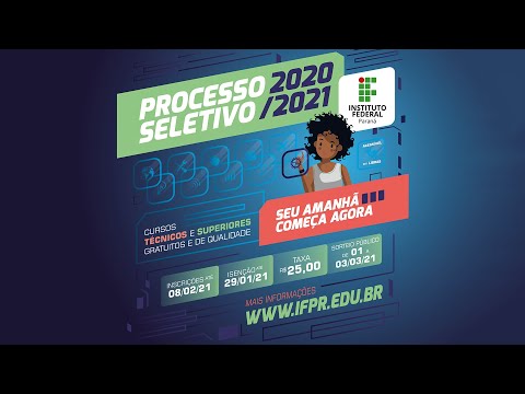 Live sobre o Processo Seletivo 2020/2021 - IFPR Campus Paranaguá