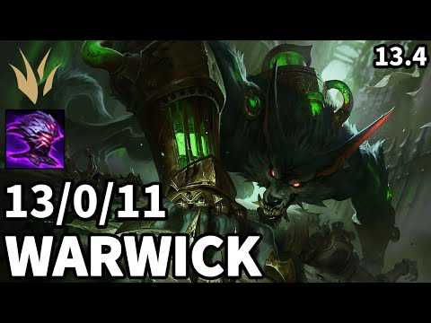 Warwick Jungle vs Maokai - EUW Master | Patch 13.4