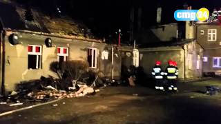 preview picture of video 'Pożar 2 kamienic w Strzelnie - 11.03.2015r.'