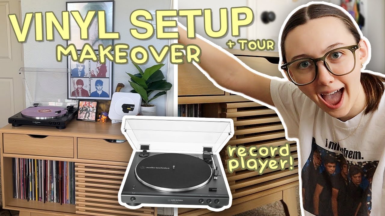 REDOING MY VINYL RECORD SETUP! (reorganization, new furntiture, + TOUR)
