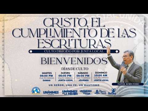 𝐂𝐑𝐈𝐒𝐓𝐎, 𝐄𝐋 𝐂𝐔𝐌𝐏𝐋𝐈𝐌𝐈𝐄𝐍𝐓𝐎 𝐃𝐄 𝐋𝐀𝐒 𝐄𝐒𝐂𝐑𝐈𝐓𝐔𝐑𝐀𝐒 | 𝐏𝐀𝐒𝐓𝐎𝐑. 𝐑𝐔𝐁É𝐍 𝐏𝐎𝐒𝐒𝐎 | 𝐂𝐔𝐋𝐓𝐎 𝐃𝐎𝐌𝐈𝐍𝐈𝐂𝐀𝐋