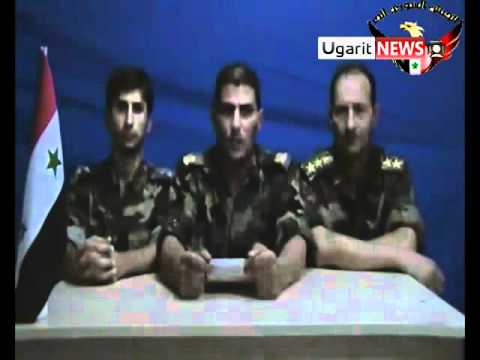 بيان يلقيه  الرائد ماهر النعيمي يهدد فيه شبيحة قوات النظام