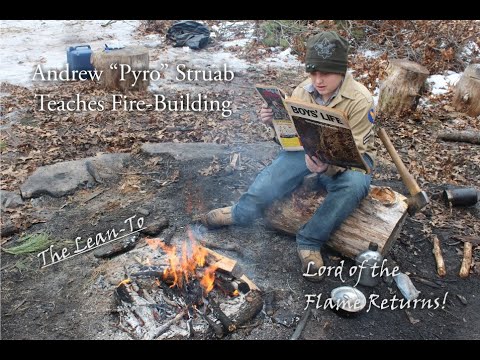Andrew "Pyro" Straub Teaches Fire Building - (Episode 3: The Lean-To)