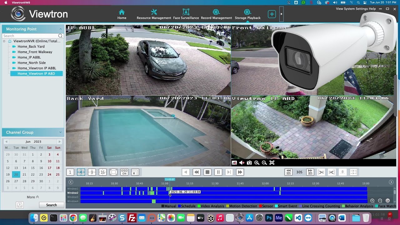 security camera PC software for DVR