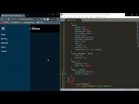 Sidebar Menu Using Html And Css Only No Javascript Programmingtt