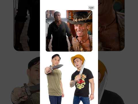 Rambo vs Crocodile Dundee | Weapon Battle Breakdown #shorts