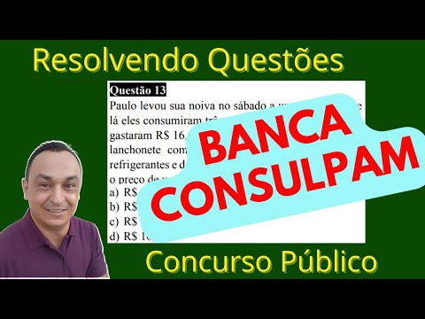 Questões de Concursos CONSULPAM. Matemática e Raciocínio Lógico. Prof. Dê Ribeiro
