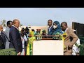 Rais Mwinyi Aweka Jiwe La Msingi Mradi Wa Maji Wa Kwarara Kidutani