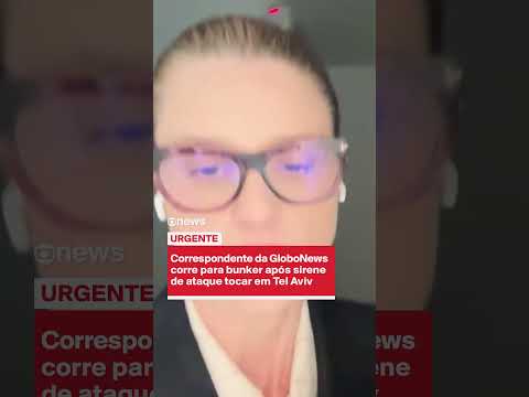 Correspondente da GloboNews corre para bunker após sirene de ataque tocar em Tel Aviv