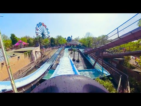 Jungle River (Drievliet) - ONRIDE - log flume water ride POV