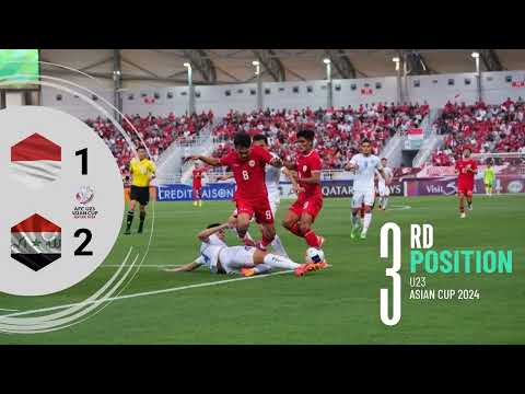 Perebutan peringkat ke 3 Asian cup u 23 2024 antara Indonesia vs Irak : 2 - 1