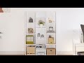 Libreria /Divisorio Bianco 100x24x140 cm in Legno Multistrato - Foto miniatura 7